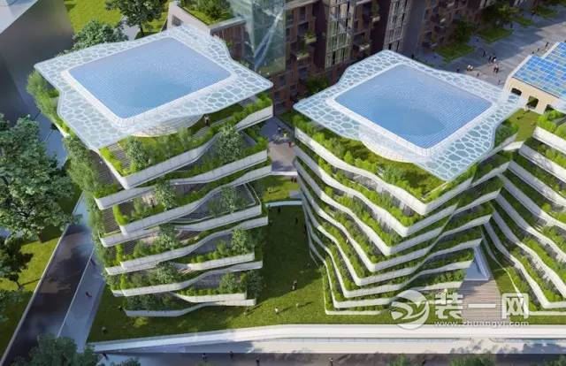 别墅四合院相结合成空中花园    由清华大学建筑研究院设计的第四代